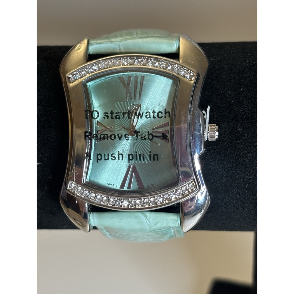 BRIGHTON Ladies Green Band Croc Emboss Leather BTV011GN Quartz Wrist Watch NEW